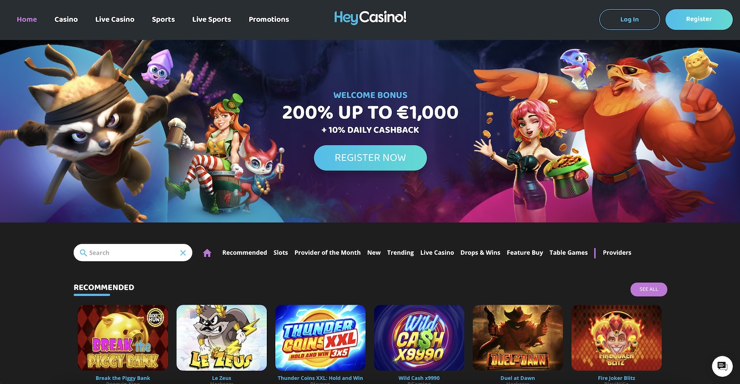 HeyCasino screenshot